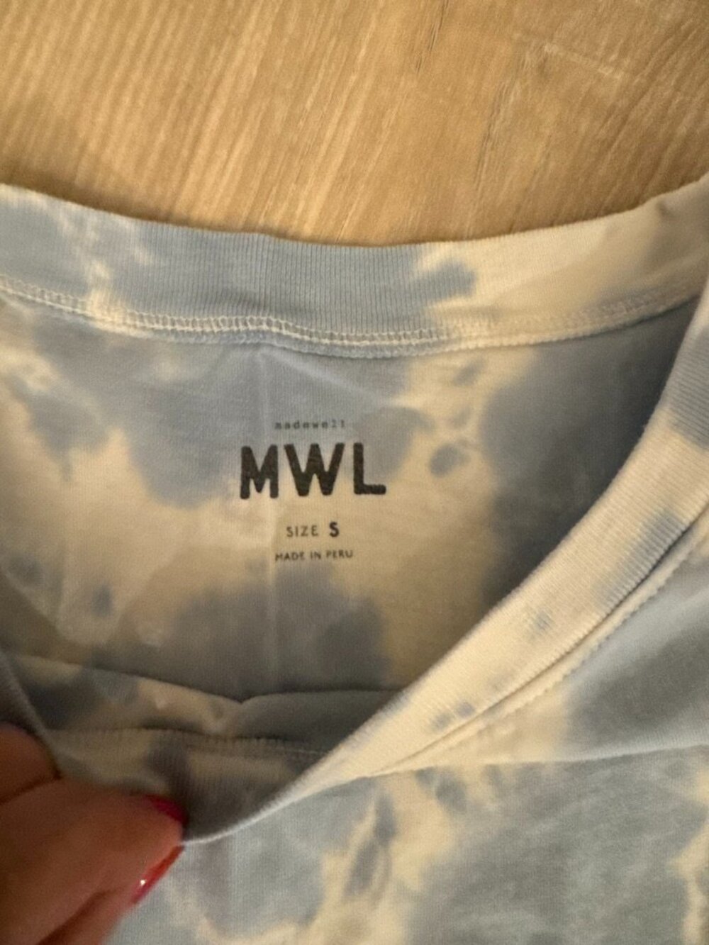 MADEWELL MWL tie-dye crew neck T-shirt top Women's SMALL - Picture 3 of 4